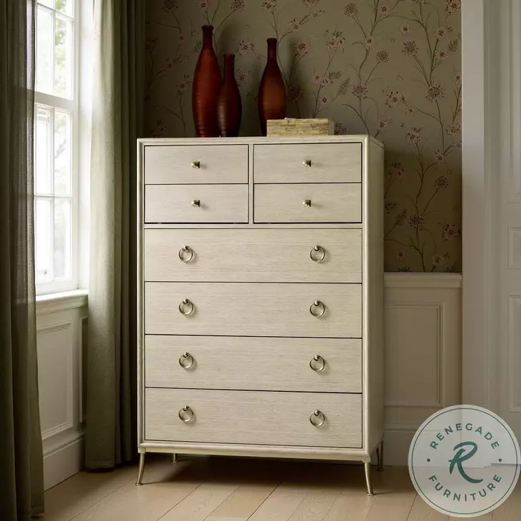 Whitmore Langston Alabaster And Brassy Champagne Chest