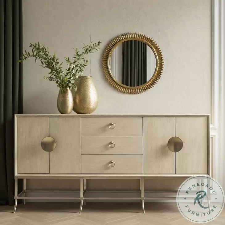 Whitmore Monza Alabaster And Brassy Champagne Sideboard