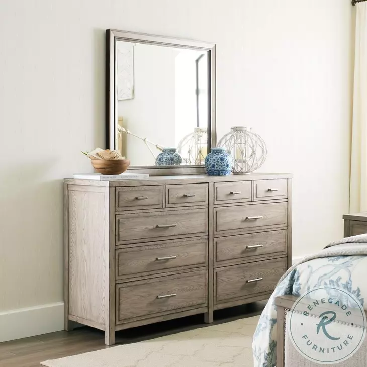 Cedar Ridge Meadows Aged Taupe Mirror