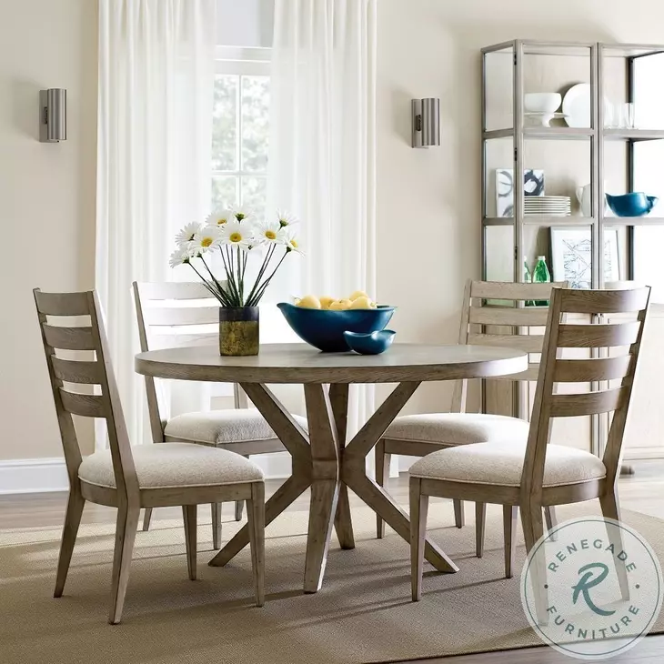 Cedar Ridge Callahan Aged Taupe Round Dining Room Set