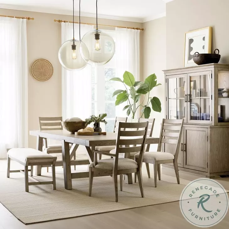 Cedar Ridge Harrington Aged Taupe Extendable Dining Room Set