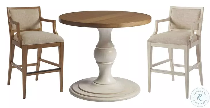 Newport Taupe And Sailcloth Eastbluff Bar Stool By Barclay Butera