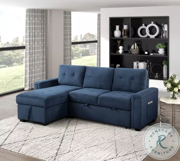 Barbara Blue Reversible Sectional