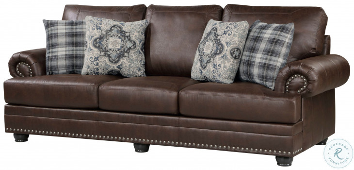 Franklin Dark Brown Sofa From Homelegance | Coleman Furniture