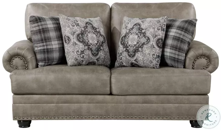 Franklin Mushroom Brown Loveseat