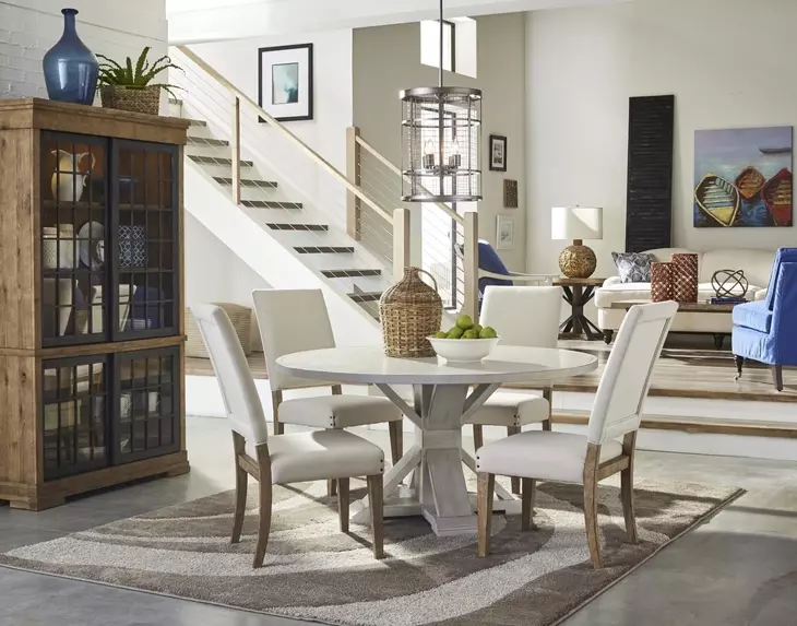 Coming Home Chalk 60" Round Dining Table