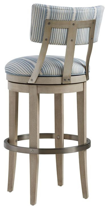 Cliffside Blue Upholstered Barstool