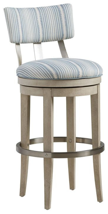 Cliffside Blue Upholstered Barstool