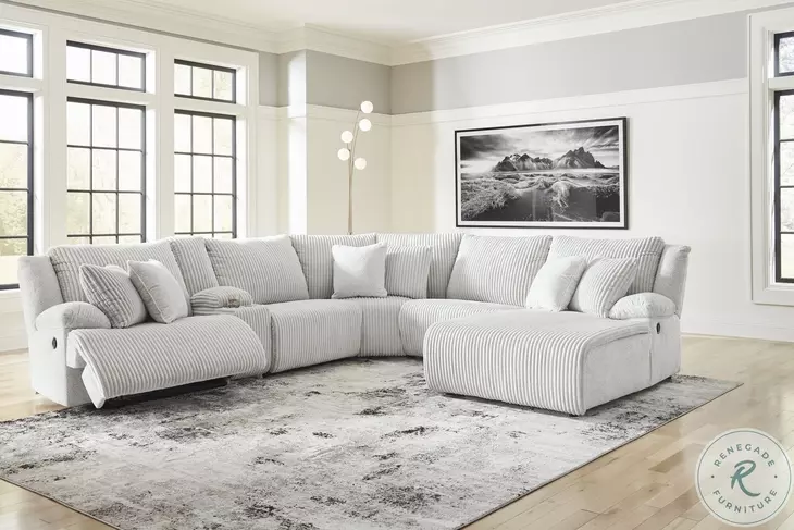 Top Tier Alloy Modular Reclining 6 Piece Sectional with RAF Chaise
