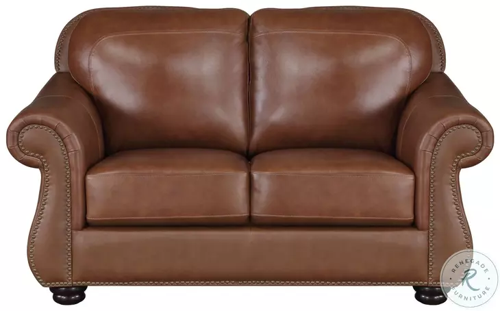 Attleboro Camel Brown Loveseat