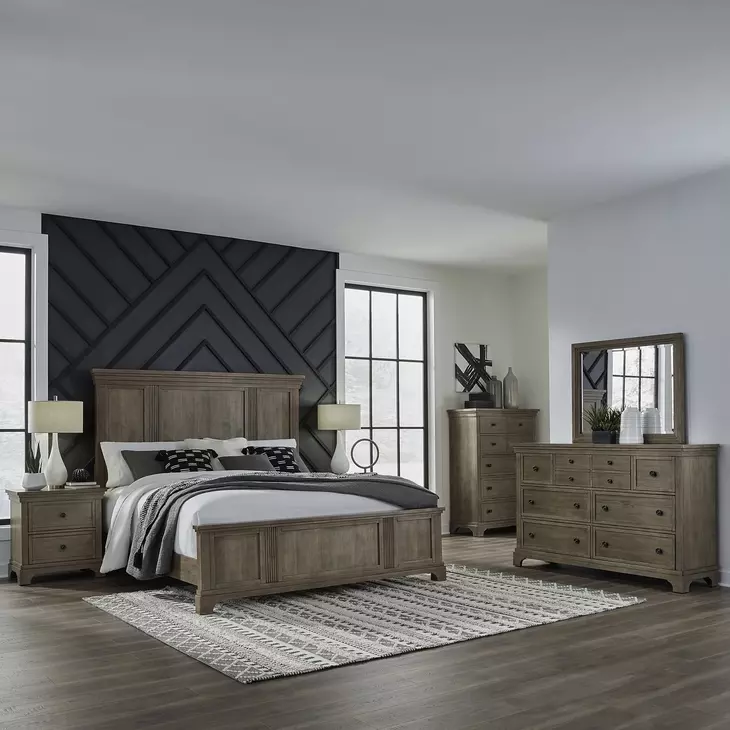 Hillcrest Camel Beige 2 Drawer Nightstand with USB Charging