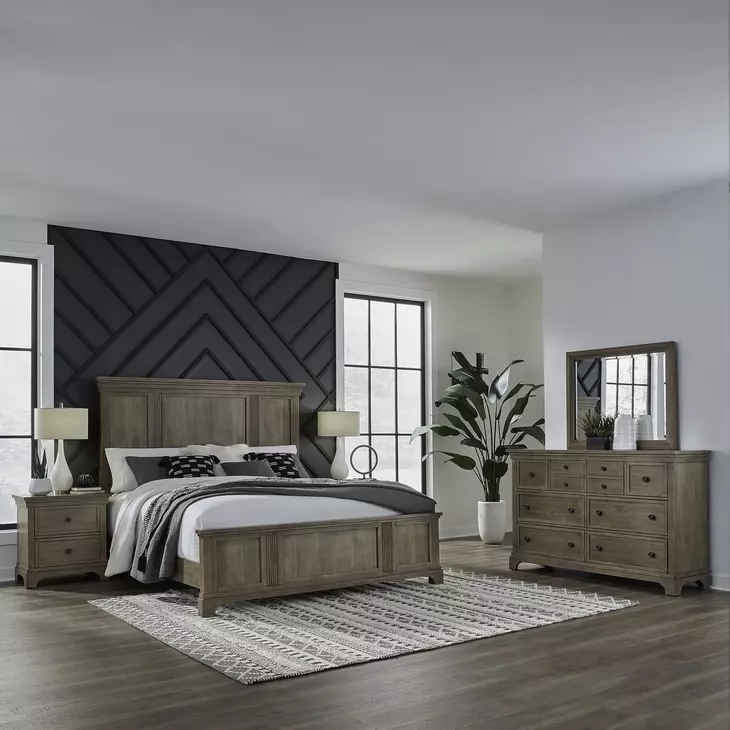 Haven Hills Camel Panel Bedroom Set