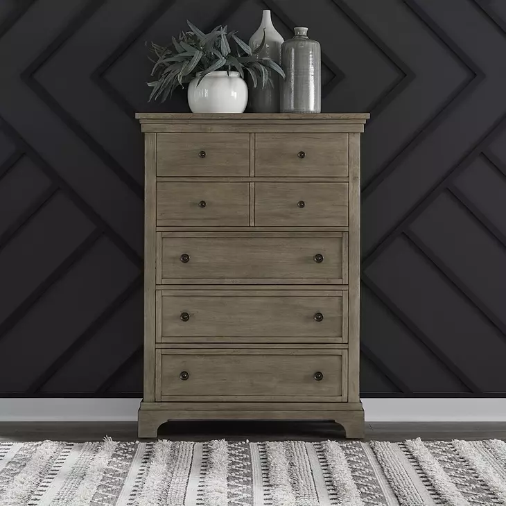 Hillcrest Camel Beige 5 Drawer Chest
