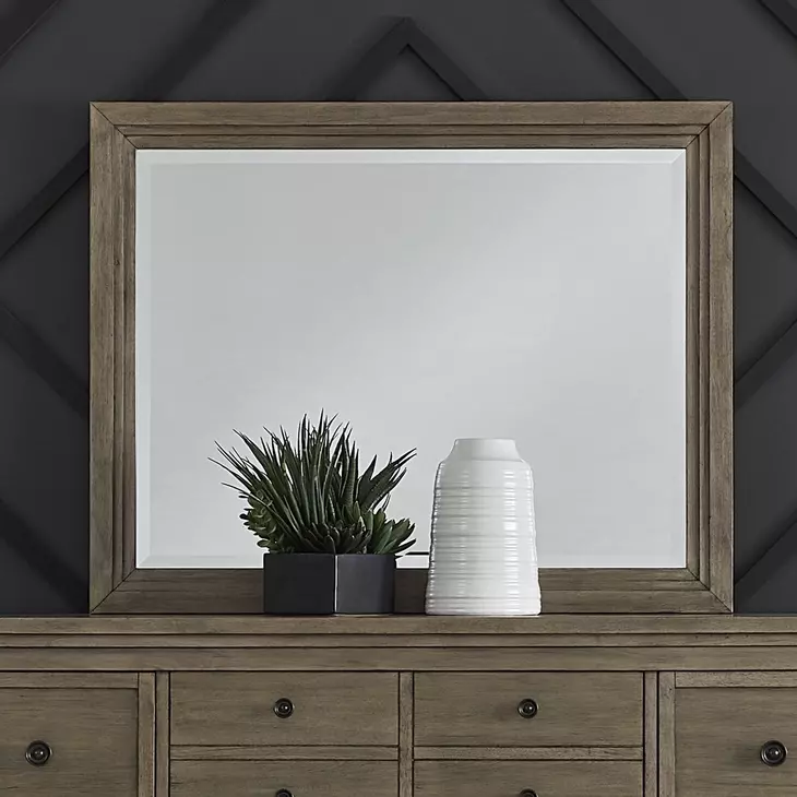 Hillcrest Camel Beige Rectangular Dresser Mirror