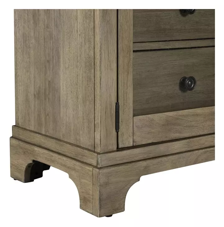 Hillcrest Camel Beige 2 Glass Door Display Cabinet with LED