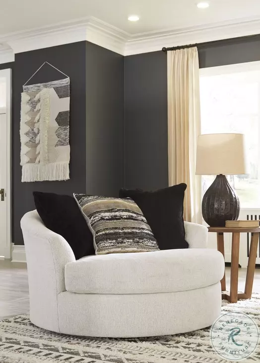 Cambri Snow Oversized Swivel Chair From Home Gallery Stores | Home