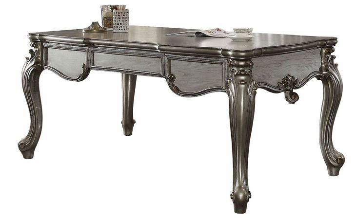 Versailles Antique Platinum 72" Executive Writing Desk