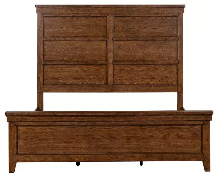 Carolina Park Amber Brown King Panel Bed
