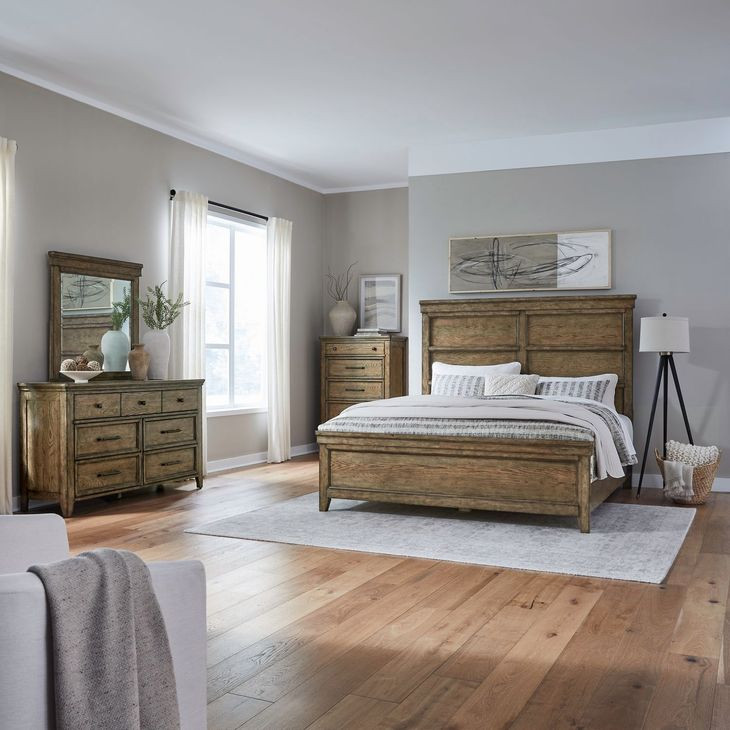 Cypress Grove Amber Brown 5 Drawer Chest