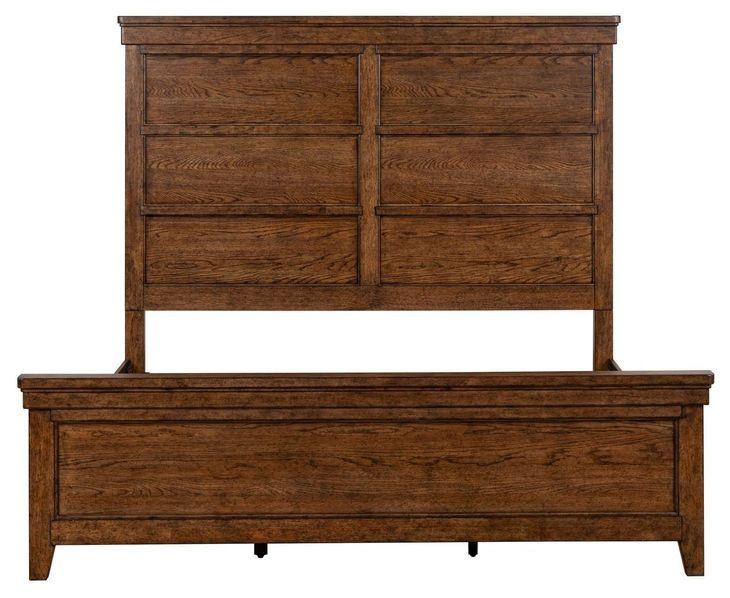 Cypress Grove Amber Brown Queen Panel Bed