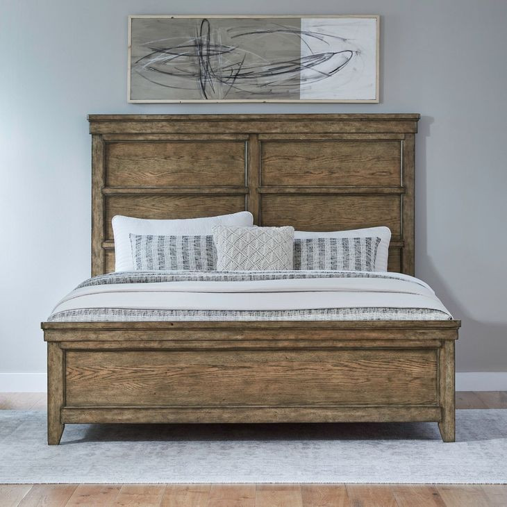 Cypress Grove Amber Brown Queen Panel Bed