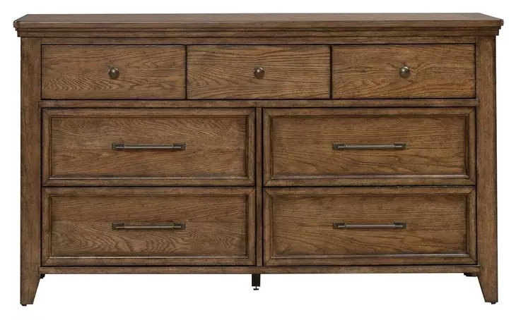 Carolina Park Amber Brown 7 Drawer Dresser