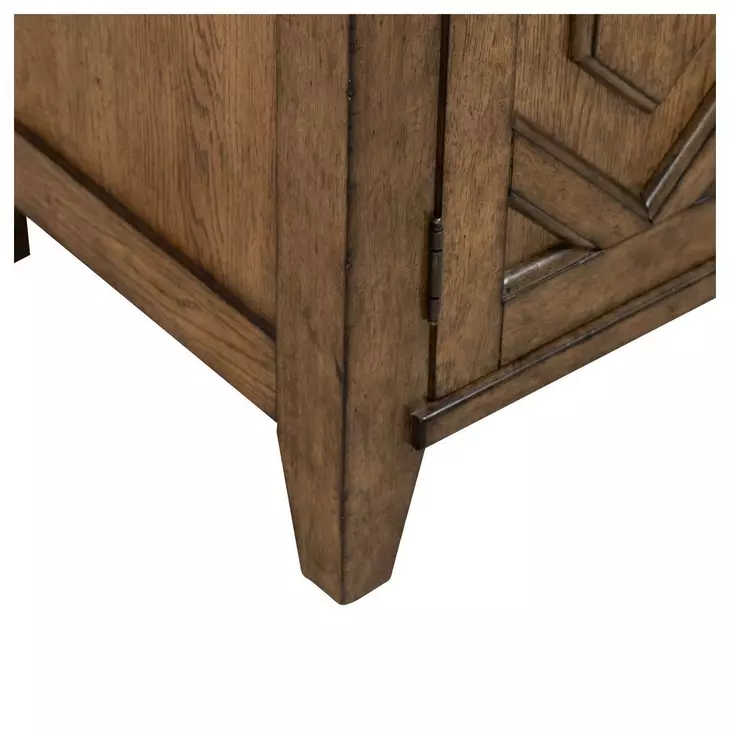 Carolina Park Amber Brown 2 Door Bedside Chest with USB Charging