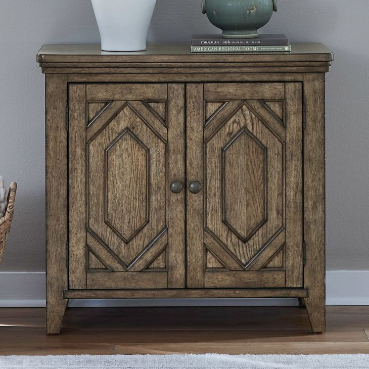 Cypress Grove Amber Brown 2 Door Bedside Chest with USB Charging