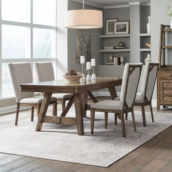 Carolina Park Amber Brown 102" Extendable Rectangular Dining Table