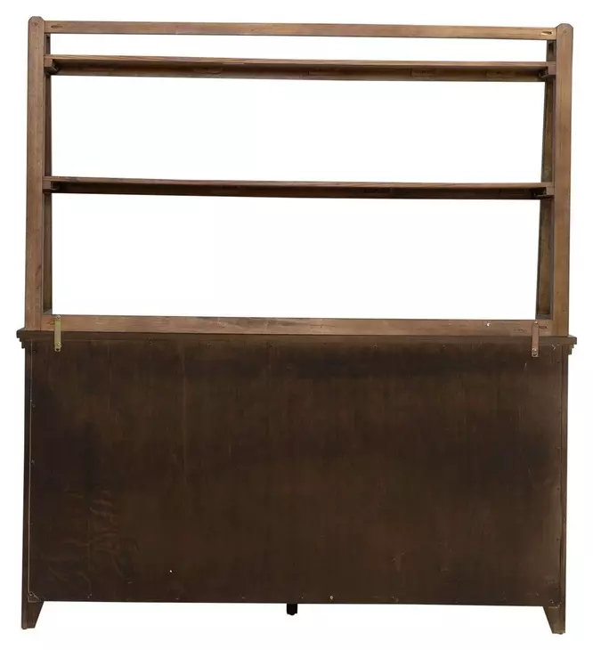 Cypress Grove Amber Brown 4 Door Server with Hutch