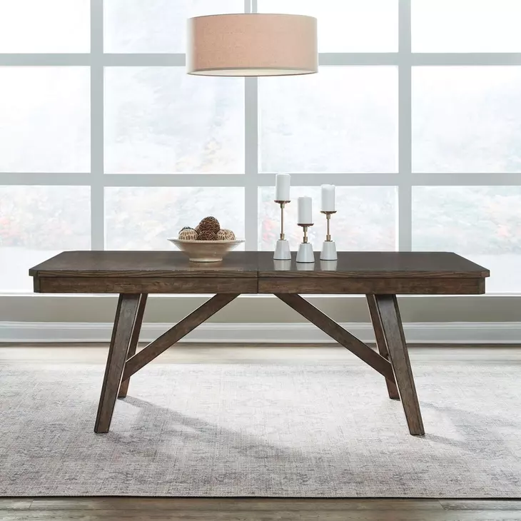 Carolina Park Amber Brown 102" Extendable Rectangular Dining Table