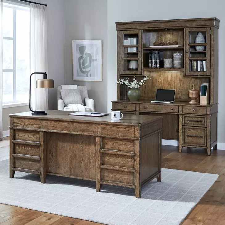 Carolina Park Amber Brown 66" Executive Credenza