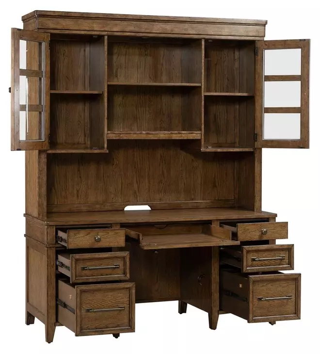 Carolina Park Amber Brown Home Office Set