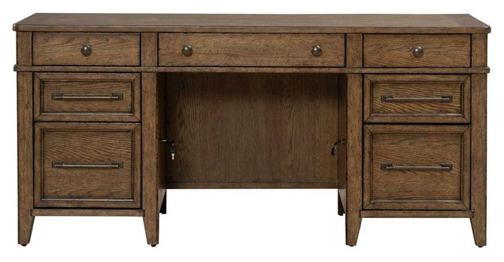 Cypress Grove Amber Brown 66" Executive Credenza