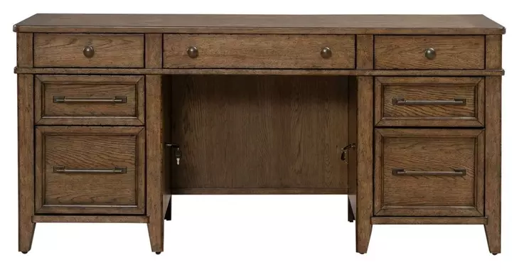 Carolina Park Amber Brown 66" Executive Credenza
