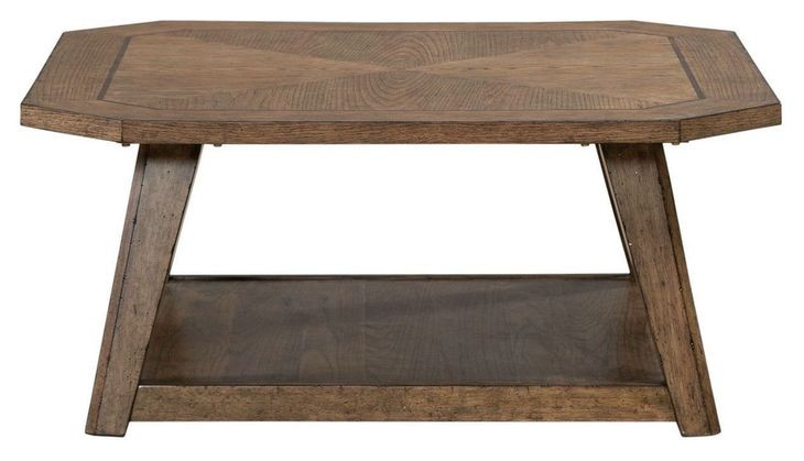 Cypress Grove Amber Brown Octagonal Cocktail Table