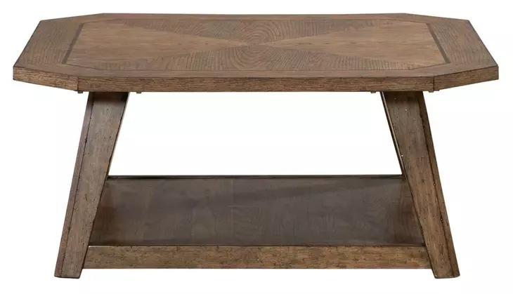 Carolina Park Amber Brown Octagonal Cocktail Table