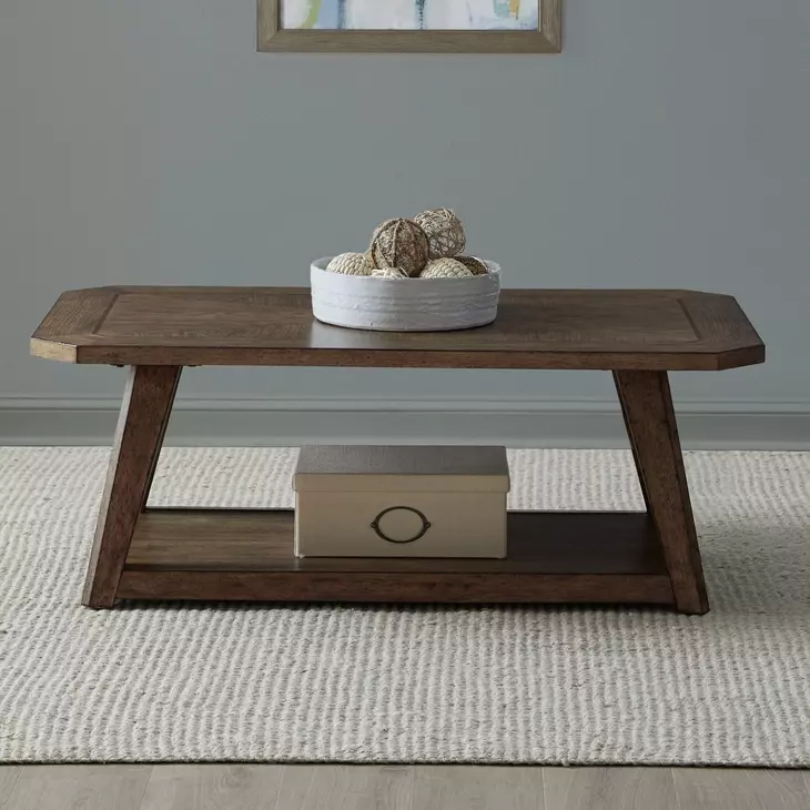 Carolina Park Amber Brown Rectangular Occasional Table Set