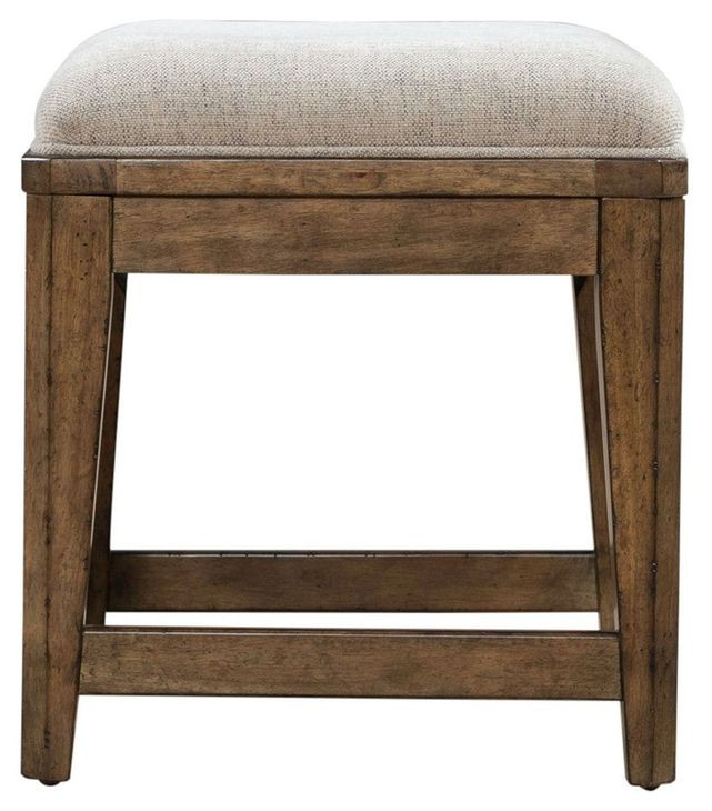 Cypress Grove Textured Cream Upholstered Console Stool