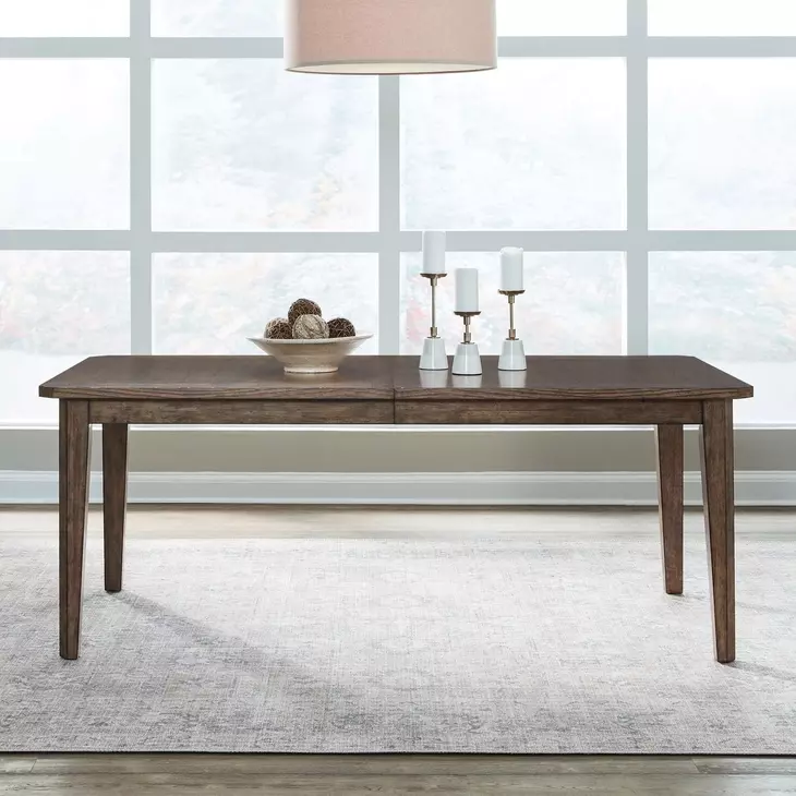 Carolina Park Amber Brown 98" Extendable Rectangular Dining Table