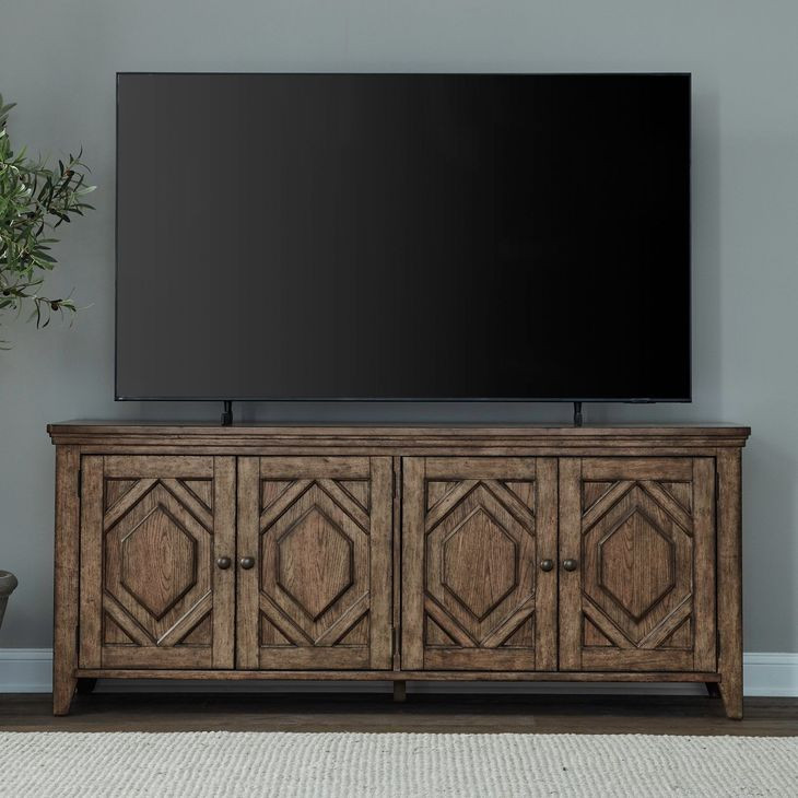 Cypress Grove Amber Brown 78" TV Stand