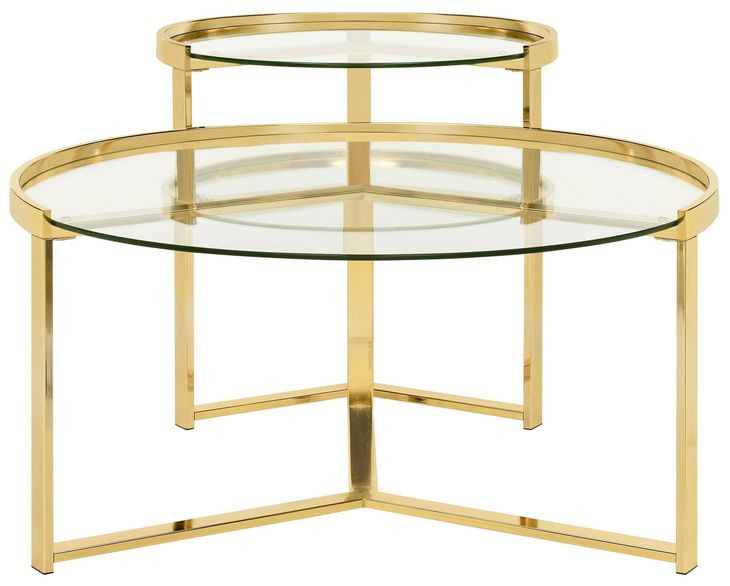 Avonlea Gold 2 Piece Nesting Table