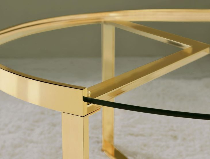 Avonlea Gold 2 Piece Nesting Table
