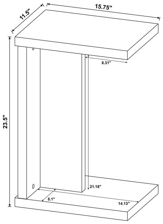 Clower Light Oak Rectangular Side Table