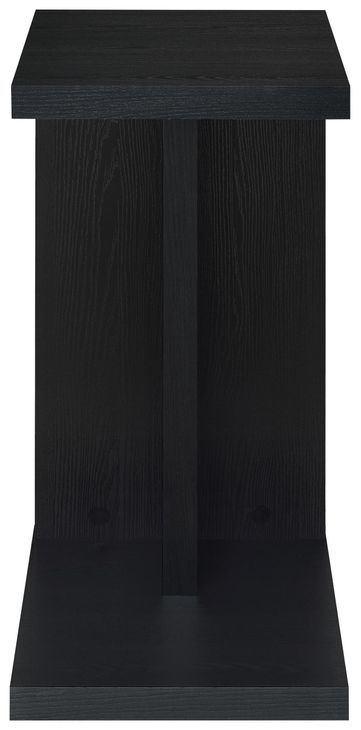 Clower Black Rectangular Side Table