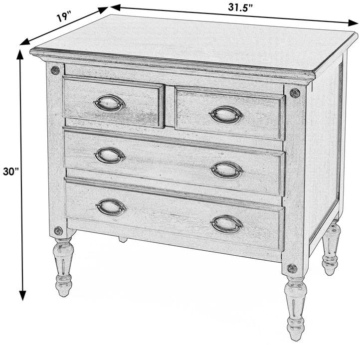 Easterbrook Green 32" 4 Drawer Accent Chest
