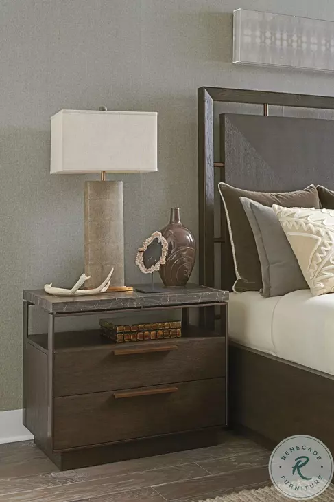 Park City Natural Marble And Chestnut Brown Empire Pass Bachelors Chest