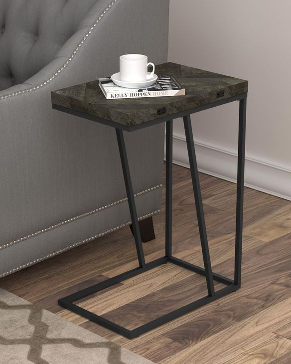 Carly Grey Expandable Accent Table