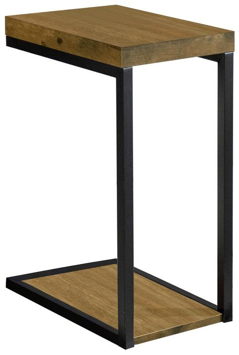 Beck Black And Antique Nutmeg C Shape Snack Table