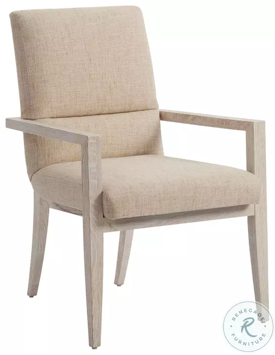 Carmel Natural Palmero Performance Fabric Upholstered Arm Chair